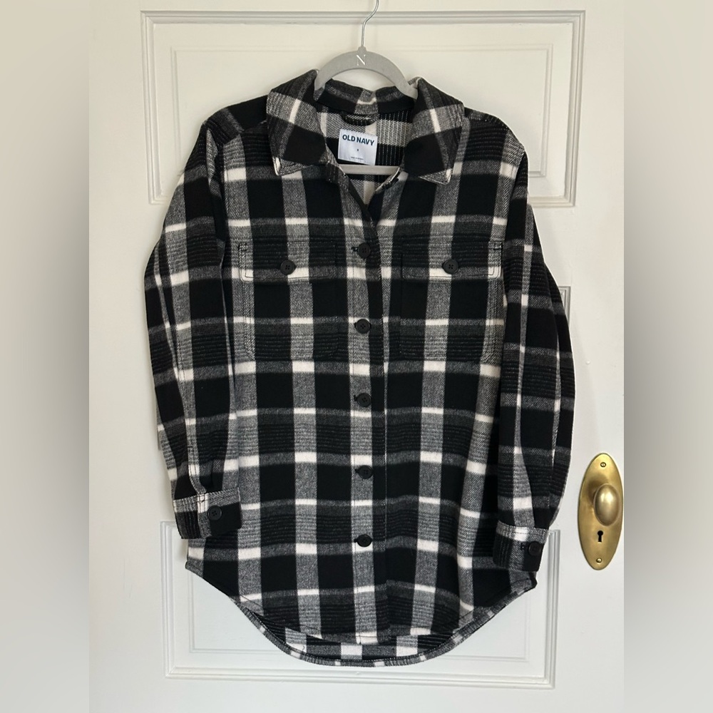 Plaid Utility Shacket Jacket